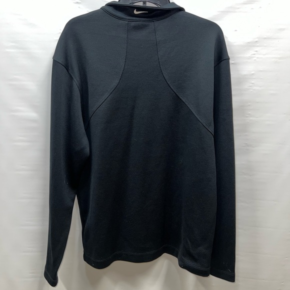 Nike Golf Jacket Mens Large Blue Jim Beam Quarter Zip Cotton Blend Logo - Picture 2 of 15